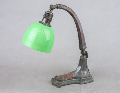 Старинная конторская настольная лампа