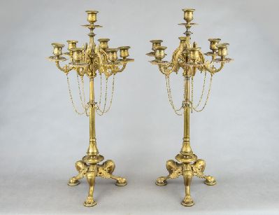 Пара антикварный канделябров