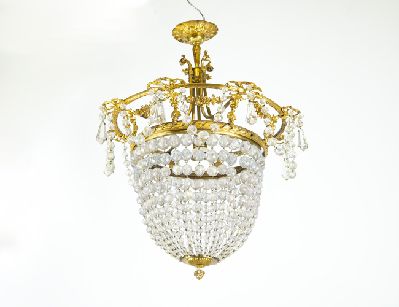 Старинная бронзовая люстра