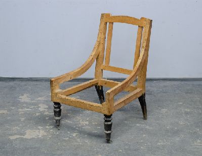 Старинное полукресло 19 века (каркас)