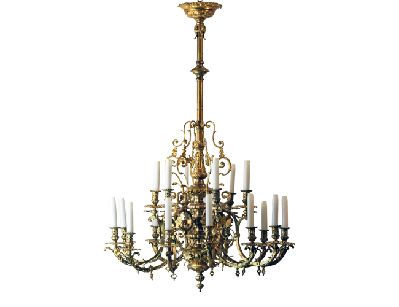 Бронзовая люстра 19 века, Франция