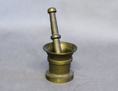 Старинная латунная ступка