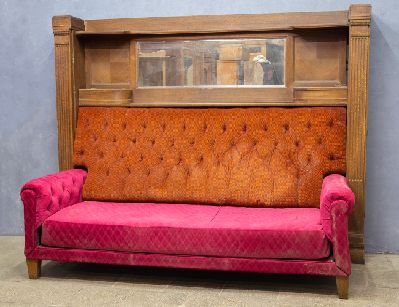 Старинный дубовый кабинетный диван