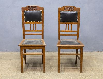 Дубовые резные стулья, модерн