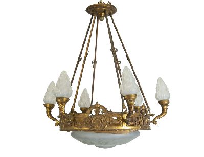 Антикварная люстра в стиле классицизм
