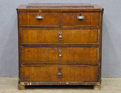 Антикварный ореховый комод, 19 век