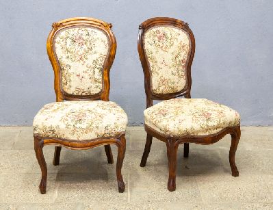 Антикварные ореховые стулья, рококо