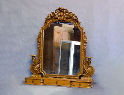 Антикварное накомодное зеркало-псише