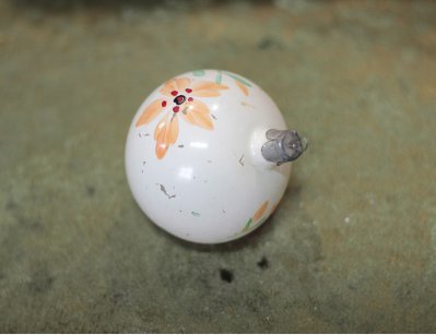 Старинная елочная игрушка шар