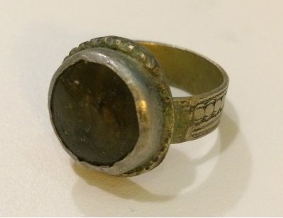 Афганское кольцо с лабрадором