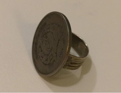 Старое кольцо из афганской монеты