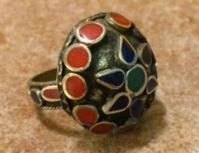 Афганский перстень с эмалью