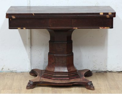 Антикварный ломберный стол красного дерева